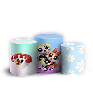 Capas Trio Cilindro Sublimado Vest Facil - Meninas Super Poderosas