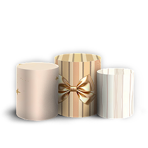 Capas Trio Cilindro Sublimado Vest Facil - Ursinha Marrom