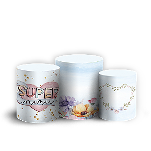 Capas Trio Cilindro Sublimado Vest Facil - Dias das Mães