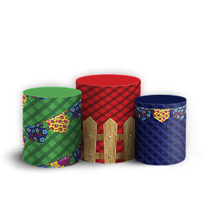 Capas Trio Cilindro Sublimado Vest Facil - Festa Junina