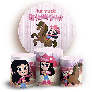Capas Painel Redondo e Trio Cilindro Sublimado - Ana Castela   Turma da Boiadeirinha