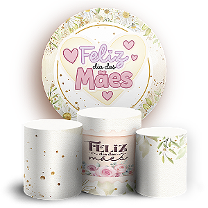 Capas Painel Redondo e Trio Cilindro Sublimado - Dias das Mães
