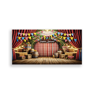 Capa Painel Retangular Sublimado - Festa Junina