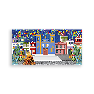 Capa Painel Retangular Sublimado - Festa Junina