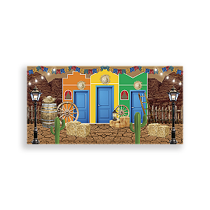 Capa Painel Retangular Sublimado - Festa Junina