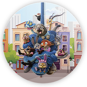 Capa Painel Redondo Sublimado - Zootopia