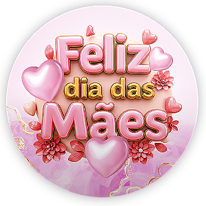 Capa Painel Redondo Sublimado - Dia Das Mães