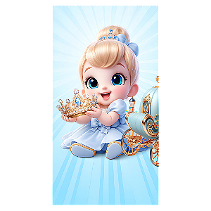 Capa Faixa Lateral Sublimado - Princesa Cinderela