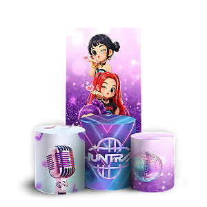 Capas Faixa Lateral e Trio Cilindro Sublimado Vest Facil - Guerreiras Do K-Pop