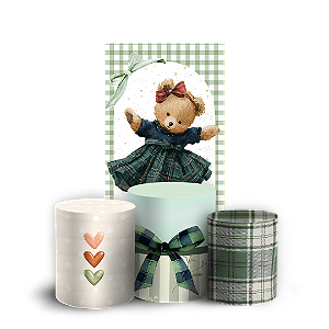 Capas Faixa Lateral e Trio Cilindro Sublimado Vest Facil - Ursinhos