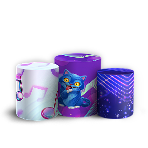 Capas Trio Cilindro Sublimado Vest Facil - Guerreiras Do K-Pop