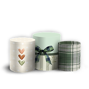 Capas Trio Cilindro Sublimado Vest Facil - Ursinha