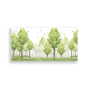 Capa Painel Retangular Sublimado - Árvores Aquarela