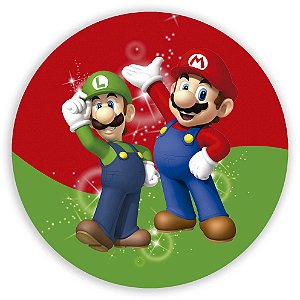 Capa Painel Redondo Sublimado - Super Mario