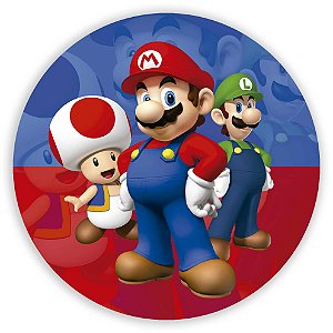 Capa Painel Redondo Sublimado - Super Mario Bros