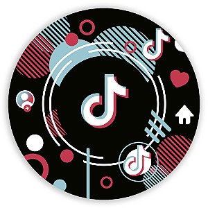 Capa Painel Redondo Sublimado - TikTok