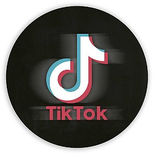 Capa Painel Redondo Sublimado - TikTok Black