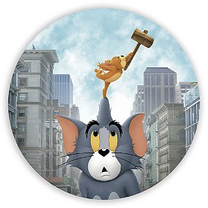 Capa Painel Redondo Sublimado - Tom e Jerry