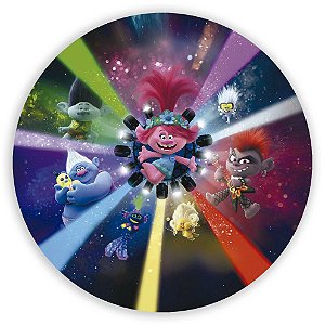 Capa Painel Redondo Sublimado - Trolls