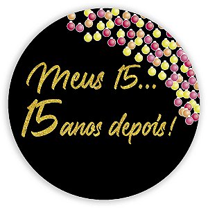 Capa Painel Redondo Sublimado - 15 anos
