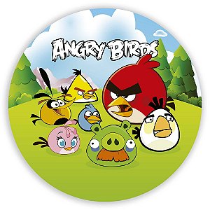 Capa Painel Redondo Sublimado - Angry Birds