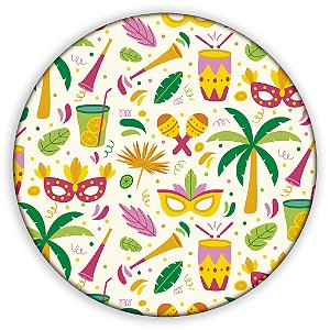 Capa Painel Redondo Sublimado - Carnaval