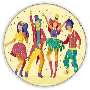 Capa Painel Redondo Sublimado - Carnaval