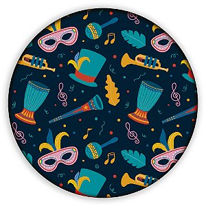 Capa Painel Redondo Sublimado - Carnaval