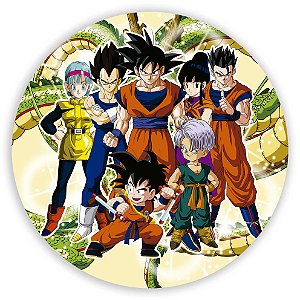 Capa Painel Redondo Sublimado - Dragon Ball