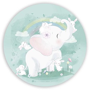 Capa Painel Redondo Sublimado - Elefante
