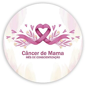 Capa Painel Redondo Sublimado - Outubro Rosa