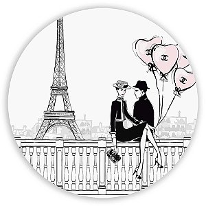 Capa Painel Redondo Sublimado - Paris