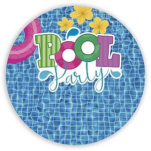 Capa Painel Redondo Sublimado - Pool Party