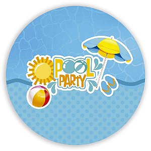 Capa Painel Redondo Sublimado - Pool Party