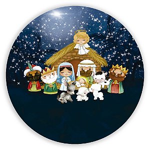 Capa Painel Redondo Sublimado - Presepio