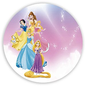 Capa Painel Redondo Sublimado - Princesas