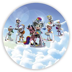 Capa Painel Redondo Sublimado - Rainbow Rangers