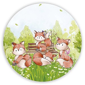 Capa Painel Redondo Sublimado - Raposa