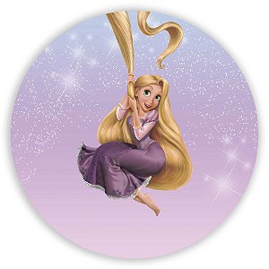 Capa Painel Redondo Sublimado - Rapunzel Enrolados