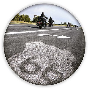 Capa Painel Redondo Sublimado - Route 66