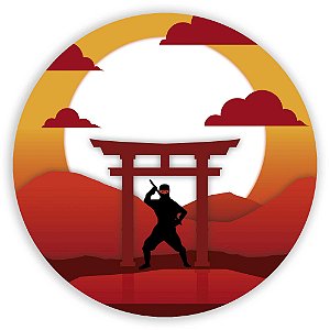 Capa Painel Redondo Sublimado - Samurai