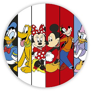 Capa Painel Redondo Sublimado - Turma do Mickey