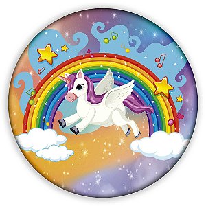 Capa Painel Redondo Sublimado - Unicornio