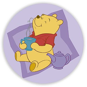 Capa Painel Redondo Sublimado - Ursinho Pooh