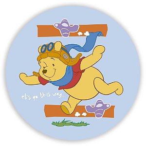 Capa Painel Redondo Sublimado - Ursinho Pooh