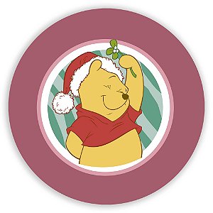 Capa Painel Redondo Sublimado - Ursinho Pooh