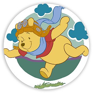 Capa Painel Redondo Sublimado - Ursinho Pooh