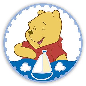 Capa Painel Redondo Sublimado - Ursinho Pooh