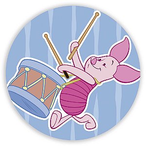 Capa Painel Redondo Sublimado - Ursinho Pooh Leitao