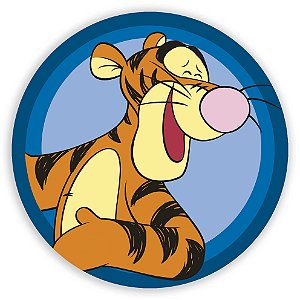Capa Painel Redondo Sublimado - Ursinho Pooh Tigrao